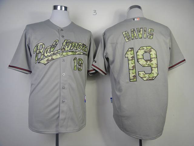 Men Baltimore Orioles #19 Davis Grey Camo MLB Jerseys->->MLB Jersey